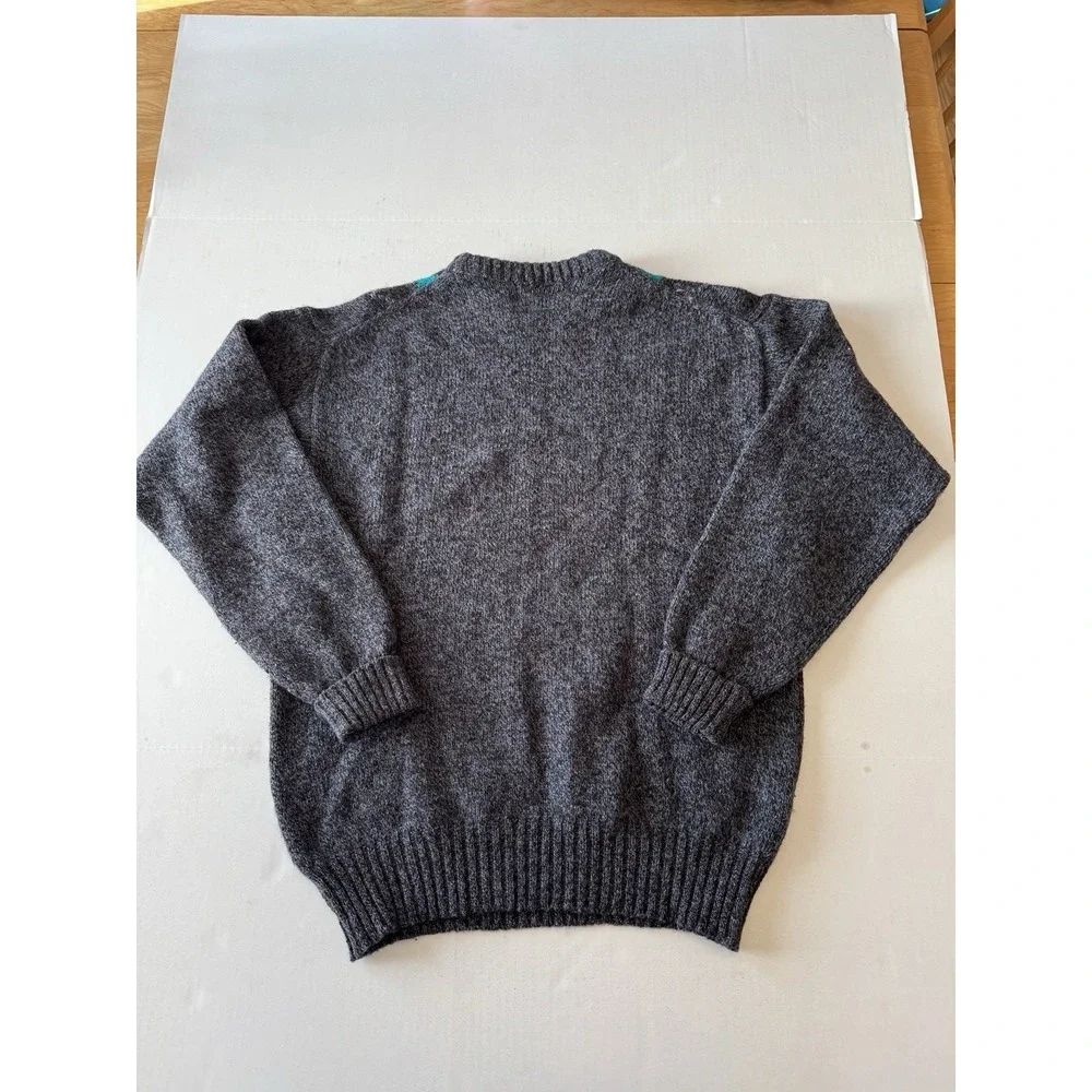 Christopher Hayes Wool Sweater Mens Large Argyle Diamond Made in Ireland Vintage